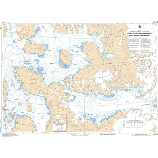 Paradise Clay CAN7950 CHS Chart Jones Sound,Norwegion Bay and Queens Channel