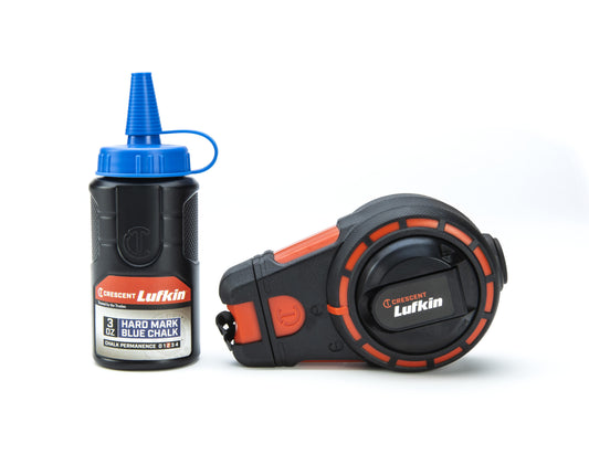 Lufkin CL100BA 100' Contractor Chalk & Reel with HardMark Blue Chalk