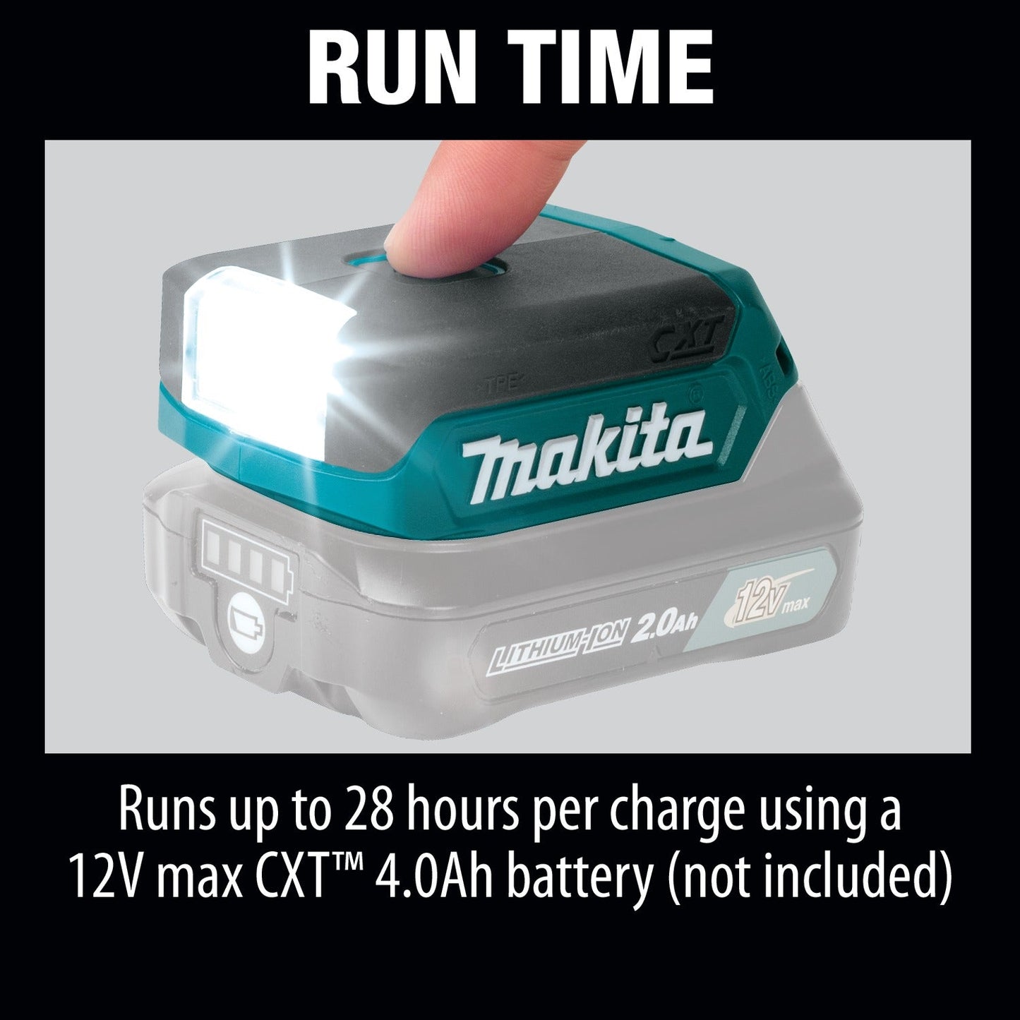 Makita ML103 12V max CXT® Lithium‘Ion Cordless L.E.D. Flashlight, Flashlight Only