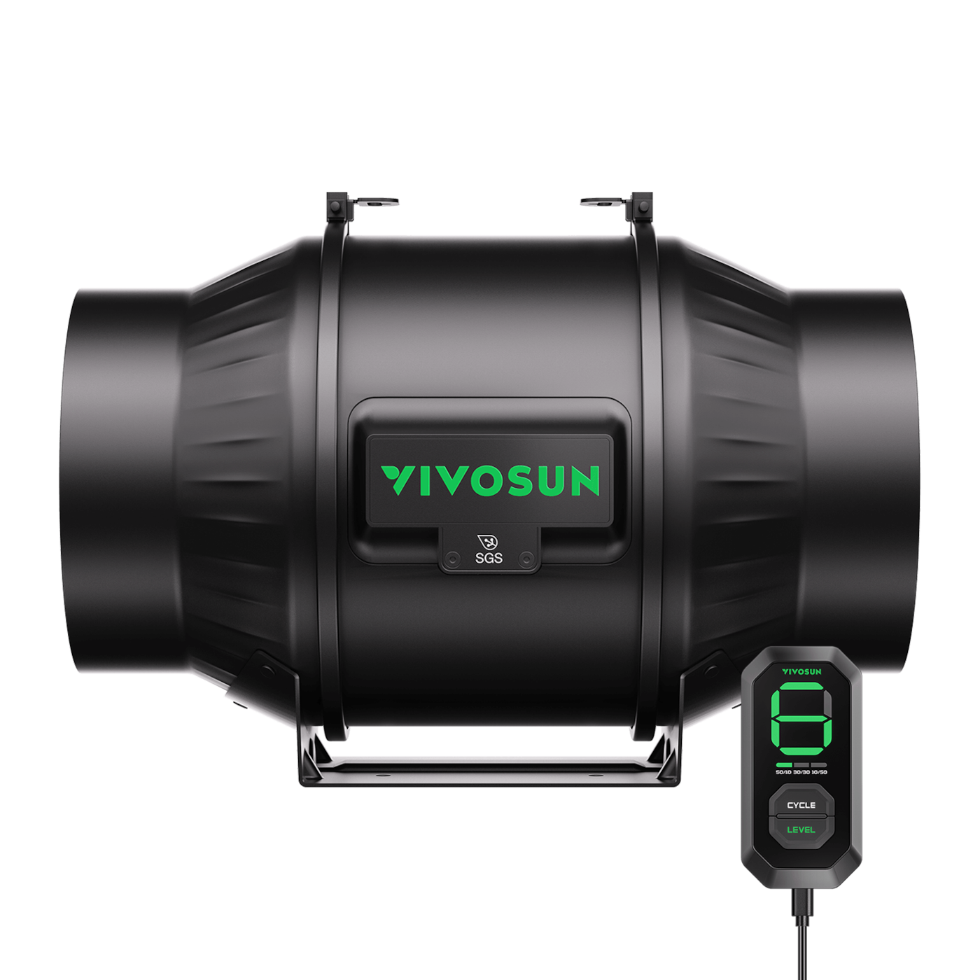 Vivosun AeroZesh T6 Inline Fan 6' with E12 Speed Controller, PWM-Controlled EC Fan for Grow Tent Ventilation