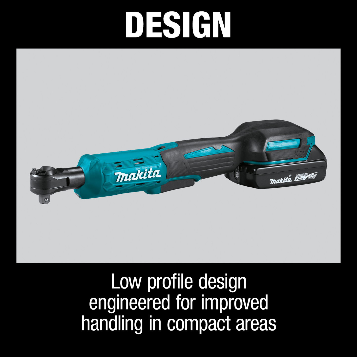 Makita XRW01SR1 18V LXT® Lithium‘Ion Cordless 3/8" / 1/4" Sq. Drive Ratchet Kit (2.0Ah)