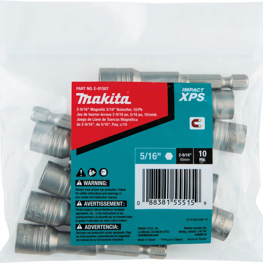 Makita E-01507 Impact XPS® 2‘9/16" Magnetic 5/16" Nutsetter, 10/pk, Bulk