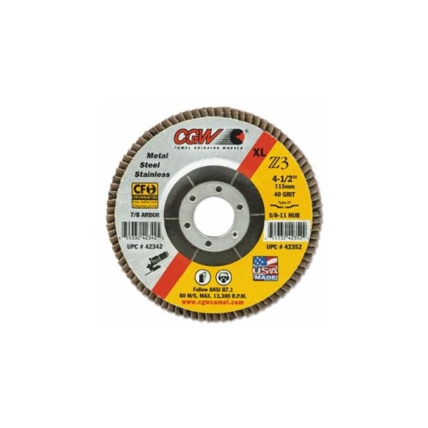 CGW ABRASIVES 45004 4-1/2X.045X7/8 T27 A46Nbf Quickie C.O. Whl