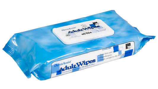 Innovative Healthcare 80-504 Dermassist Adult Wipes - 8” X 12”, 64/Pk, 12 Pk/Cs