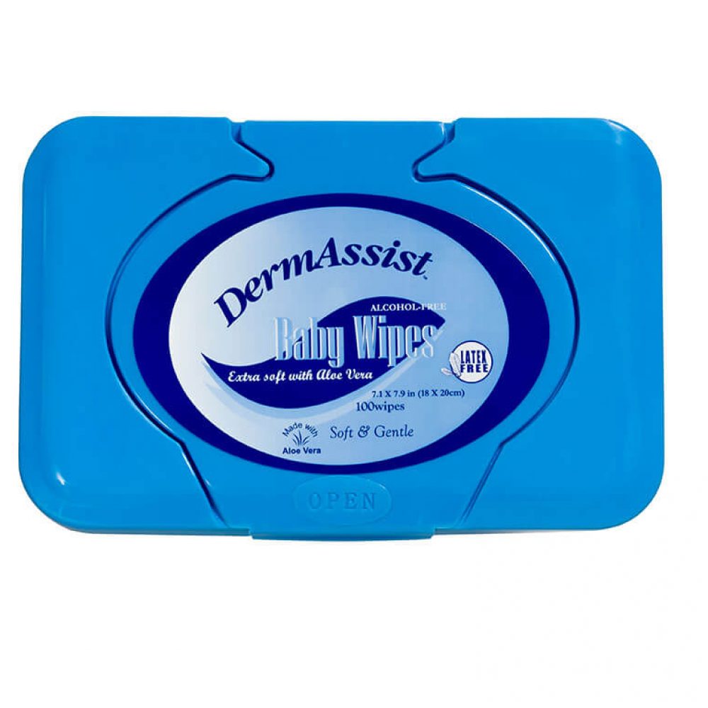 Innovative Healthcare 80-400 Dermassist Baby Wipes - 7.1” X 7.9”, 100/Pk, 12 Pk/Cs