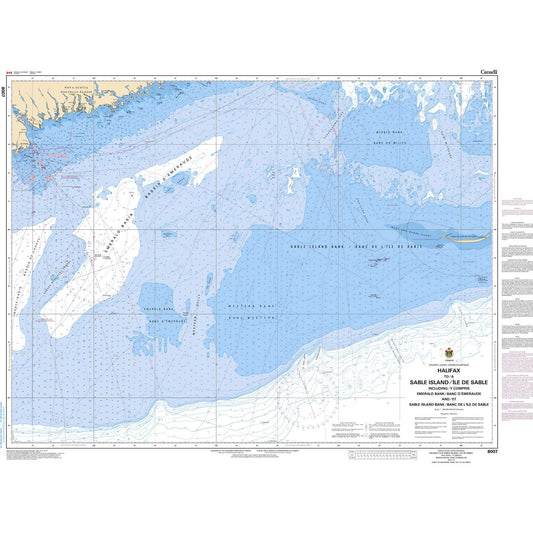 Paradise Clay CAN8007 CHS Halifax to/ Sable Island/Île de Sable, Including/y compris Emerald Bank/Banc d'Émeraude and/et ...