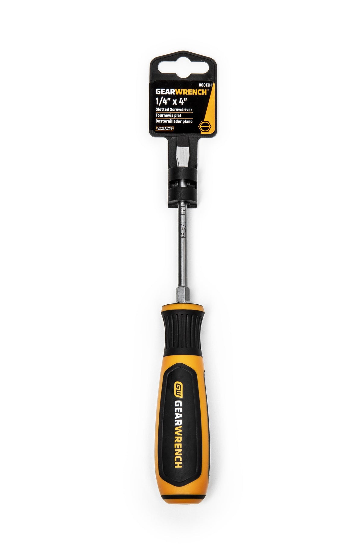 Gearwrench 80013H 1/4" x 4" Slotted Dual Material Screwdriver