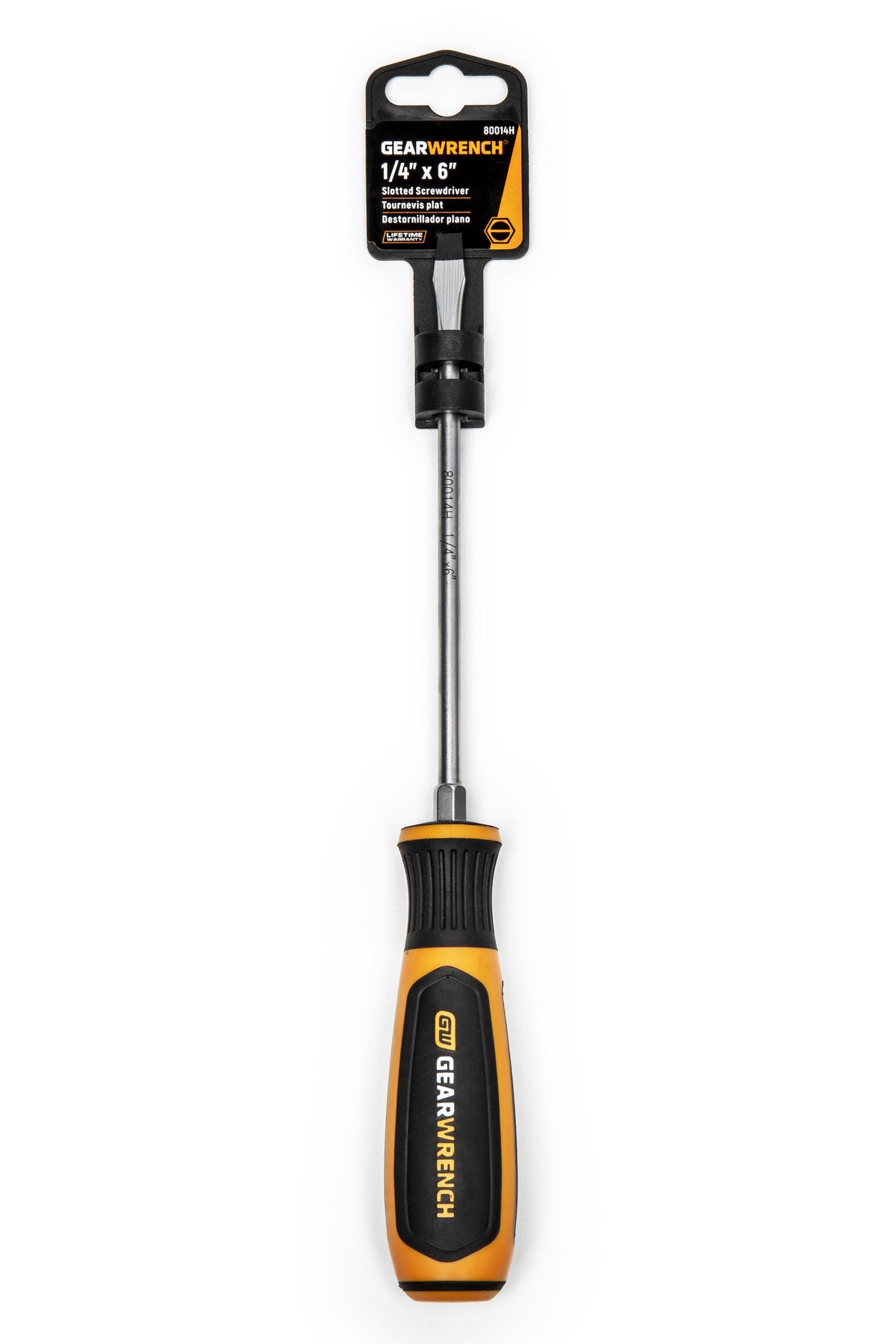 Gearwrench 80014 1/4" x 6" Slotted Dual Material Screwdriver