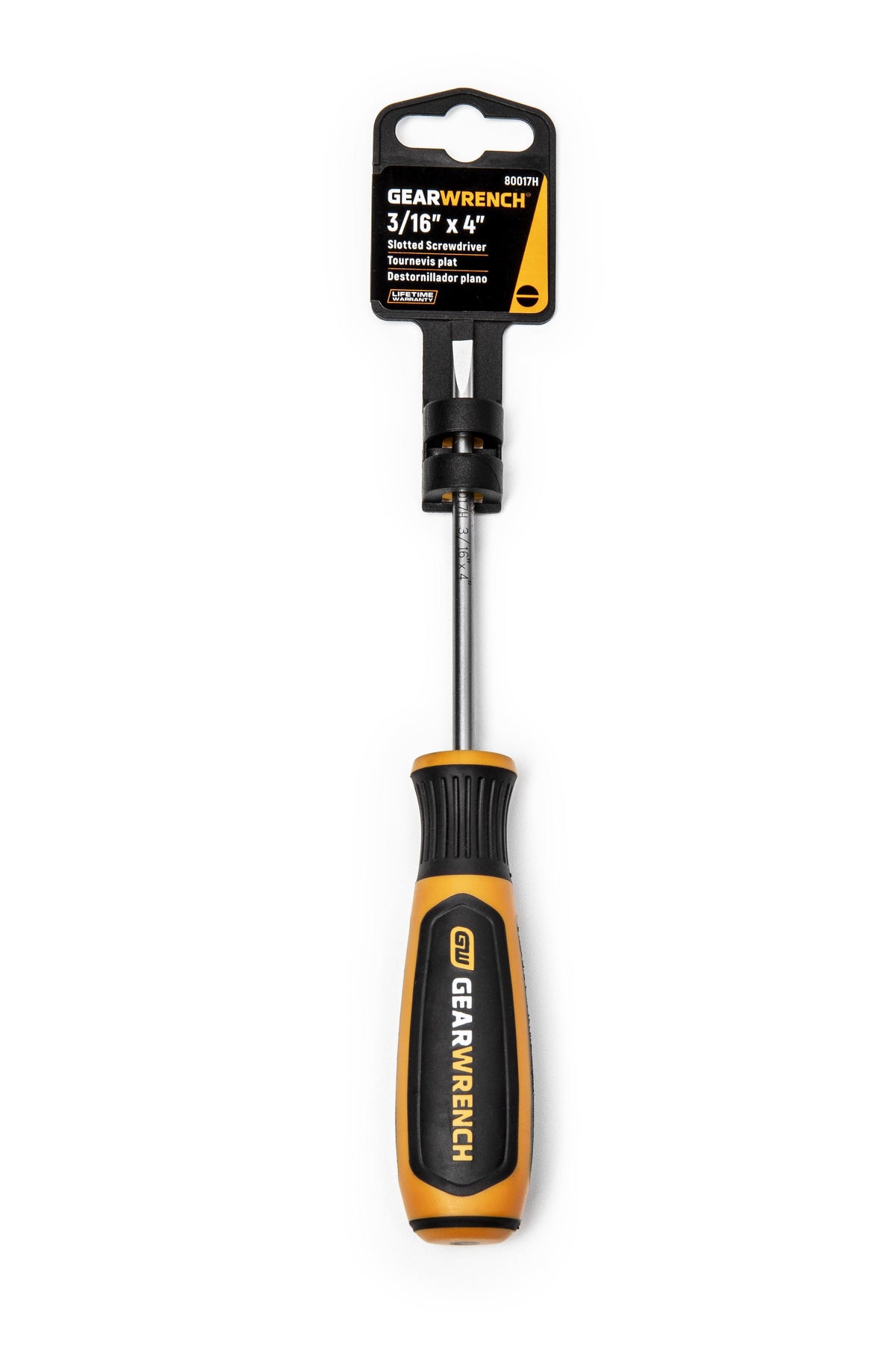 Gearwrench 80017H 3/16" x 4" Cabinet Dual Material Screwdriver