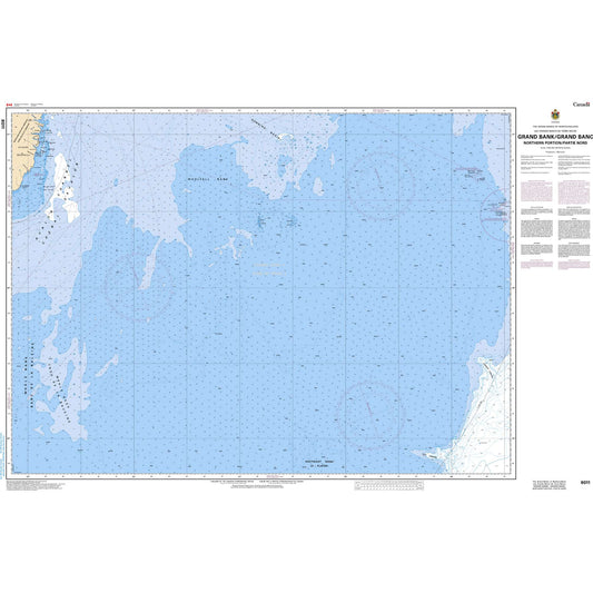Paradise Clay CAN8011 CHS Chart Grand Bank, Northern Portion/ Grand Banc, Partie Nord