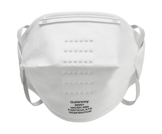 Gateway Safety 80201 SaniFold N95 Particulate Respirator - Foldable Disposable Respiratory Protection, NIOSH Approved