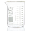 Globe Scientific 8021000 Beaker Globe Glass 1000mL Low Form Griffin Style Heavy Duty Dual Graduations ASTM E960 6/Box