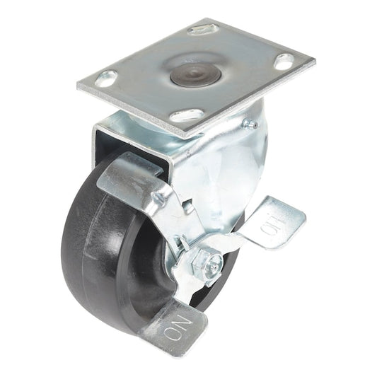 Vestil CST-HLD-5X2GFN-SWB Light Duty Glass Filled Nylon Swivel With Brake Caster 5 In. x 2 In. 1200 lb Black