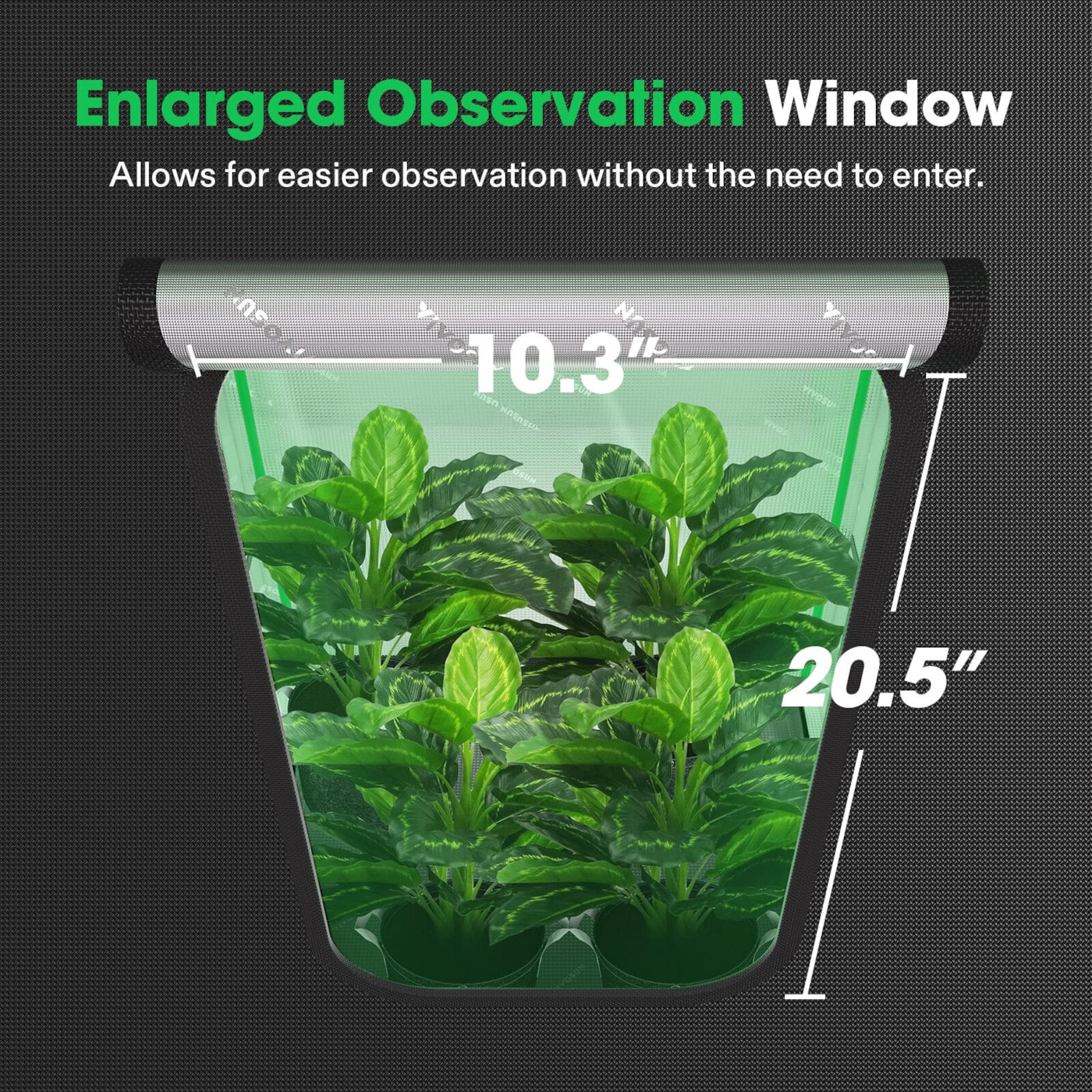 Vivosun Grow Tent Pro 2x2 P224, 1-2 Plants Use, Large Front Window, 24' x 24' x 48', For Indoor Plants Growing