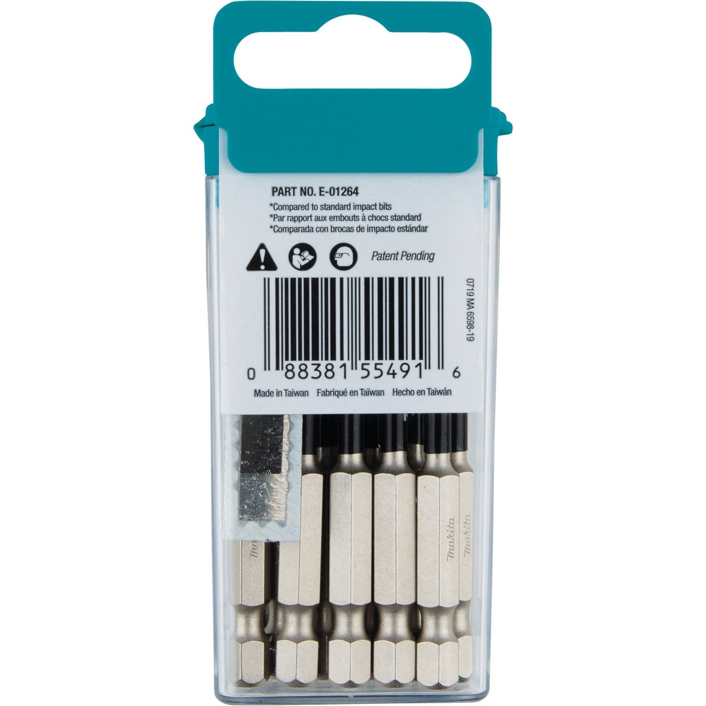 Makita E-01264 Impact XPS® #2 Square 3" Power Bit, 15/pk