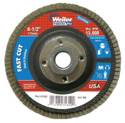 Weiler 31352 4-1/2" Wolverine Angled 80Z  5/8"-11 Unc Nut