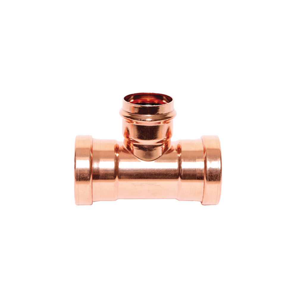 Everflow PCRT2501 2 1/2 x 2 1/2 x 1/2 Copper Tee, P x P x P, 2-1/2'' x 2-1/2'' x 1/2''