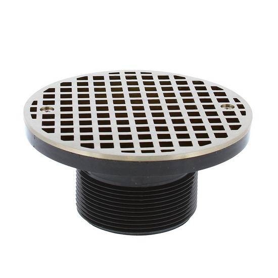 Jones Stephens D56405 3" IPS PVC Spud with 6" Nickel Bronze Strainer