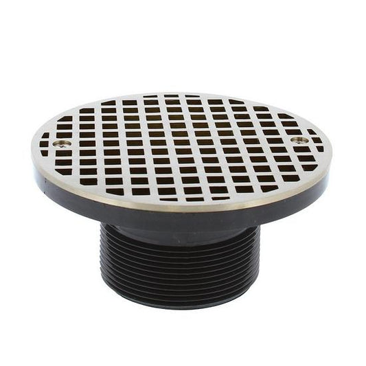 Jones Stephens D56405 3" IPS PVC Spud with 6" Nickel Bronze Strainer