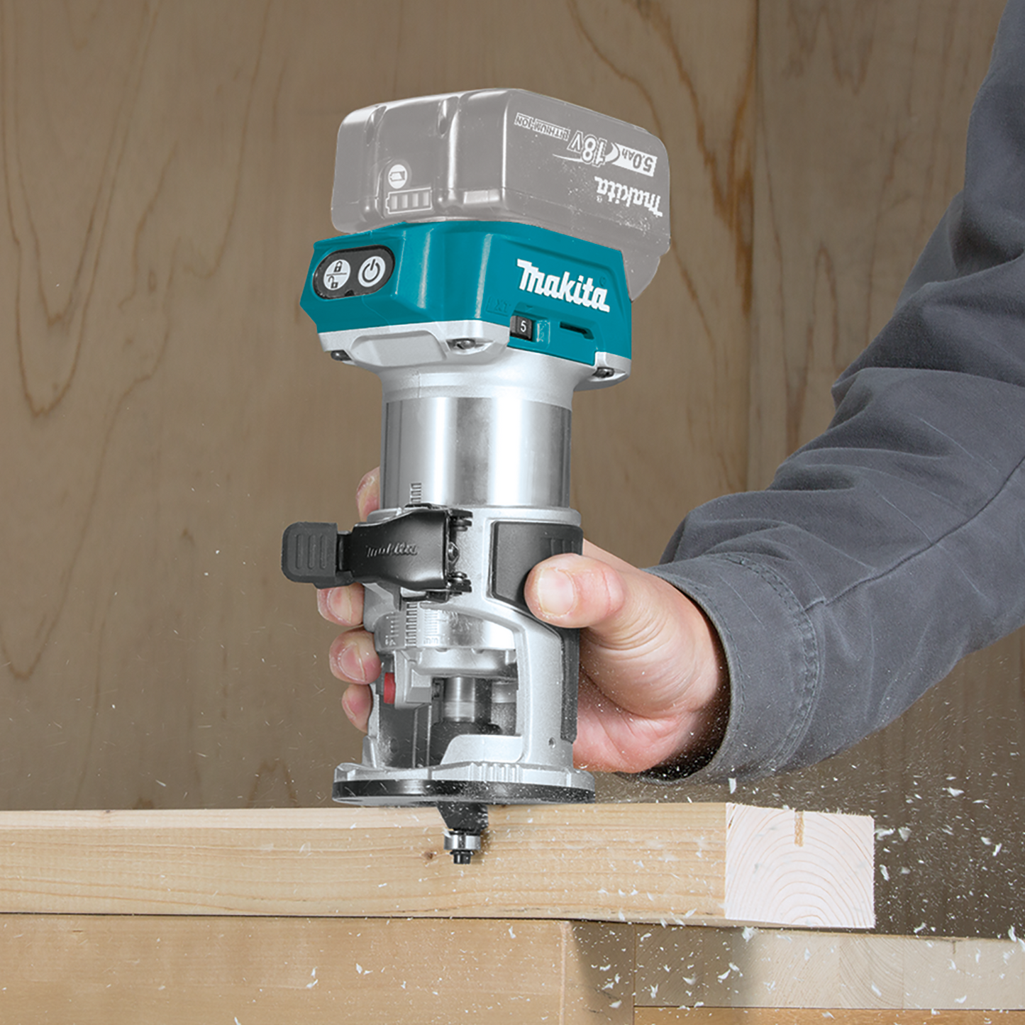 Makita XTR01Z 18V LXT® Lithium‘Ion Brushless Cordless Compact Router, Tool Only