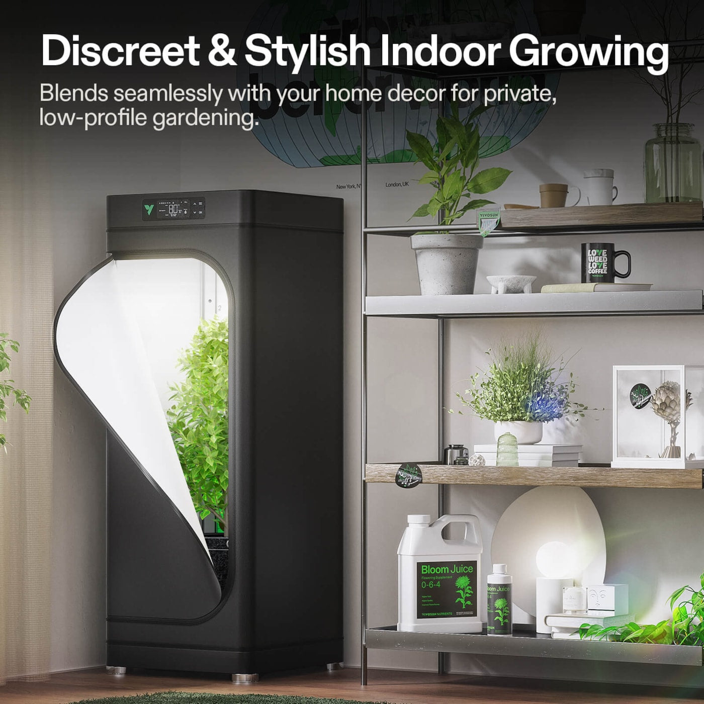 Vivosun VGrow Smart Box & DWC Hydroponics Growing System Kit, Smart Indoor Gardening with Automated Plant Growing