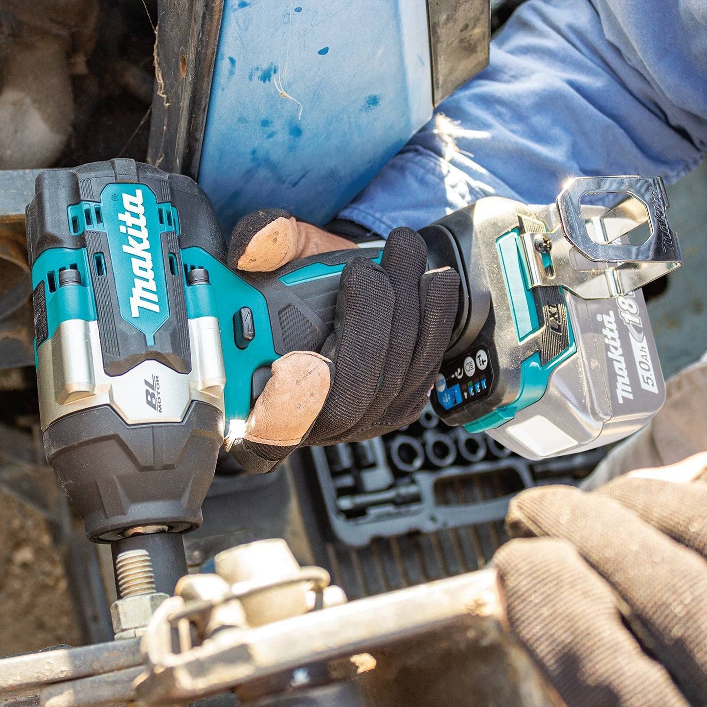 Makita XWT18XVZ 18V LXT® Lithium‘Ion Brushless Cordless 4‘Speed Mid‘Torque 1/2" Sq. Drive Utility Impact Wrench w/ Detent Anvil, Tool Only