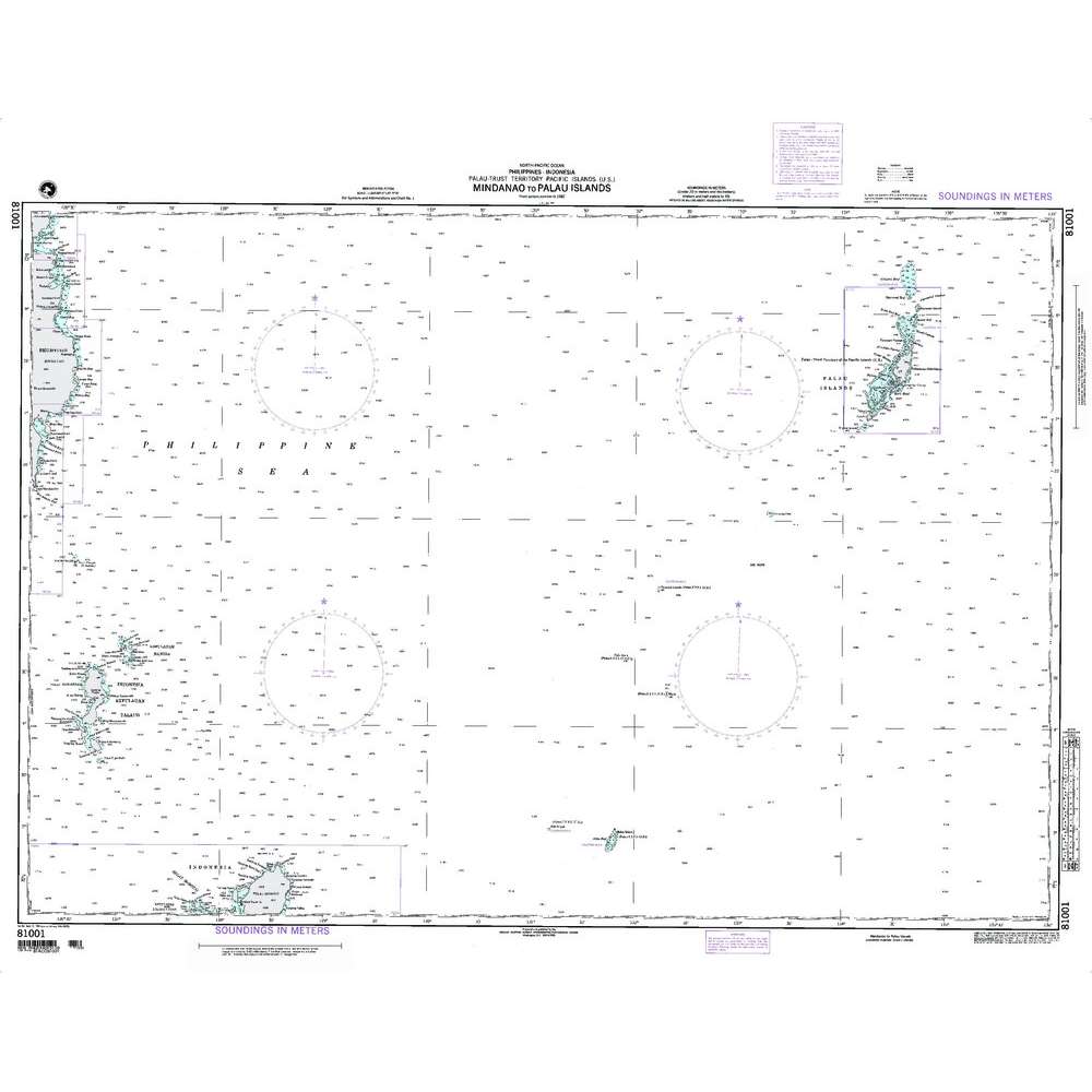 Paradise Clay NGA_81001 NGA Chart Mindanao to Palau Islands - Philippines