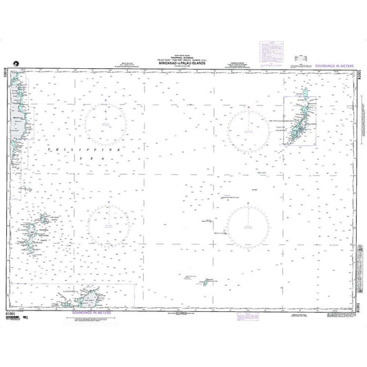 Paradise Clay NGA_81001 NGA Chart Mindanao to Palau Islands - Philippines