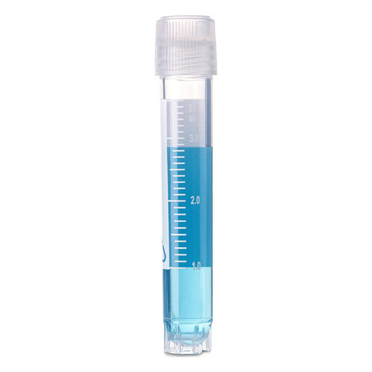 Globe Scientific 3032-4 Cryogenic Vials 4.0ml Sterile External Threads Attached Screwcap with O-ring seal RB SS PG WS