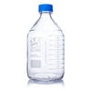 Globe Scientific 8102000 Bottle Media Globe Glass 2000mL GL45 Screw Cap Dual Graduations 10/Box