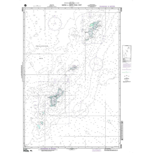 Paradise Clay NGA_81060 NGA Chart Saipan to Santa Rosa Reef / Marianas
