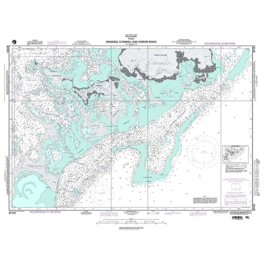 Paradise Clay NGA_81151 NGA Chart Arangel Channel and Koror Road