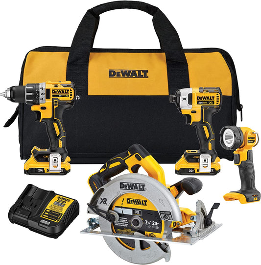 Dewalt DCK483D2 20V Max* Xr® Brushless 4-Tool Combo Kit