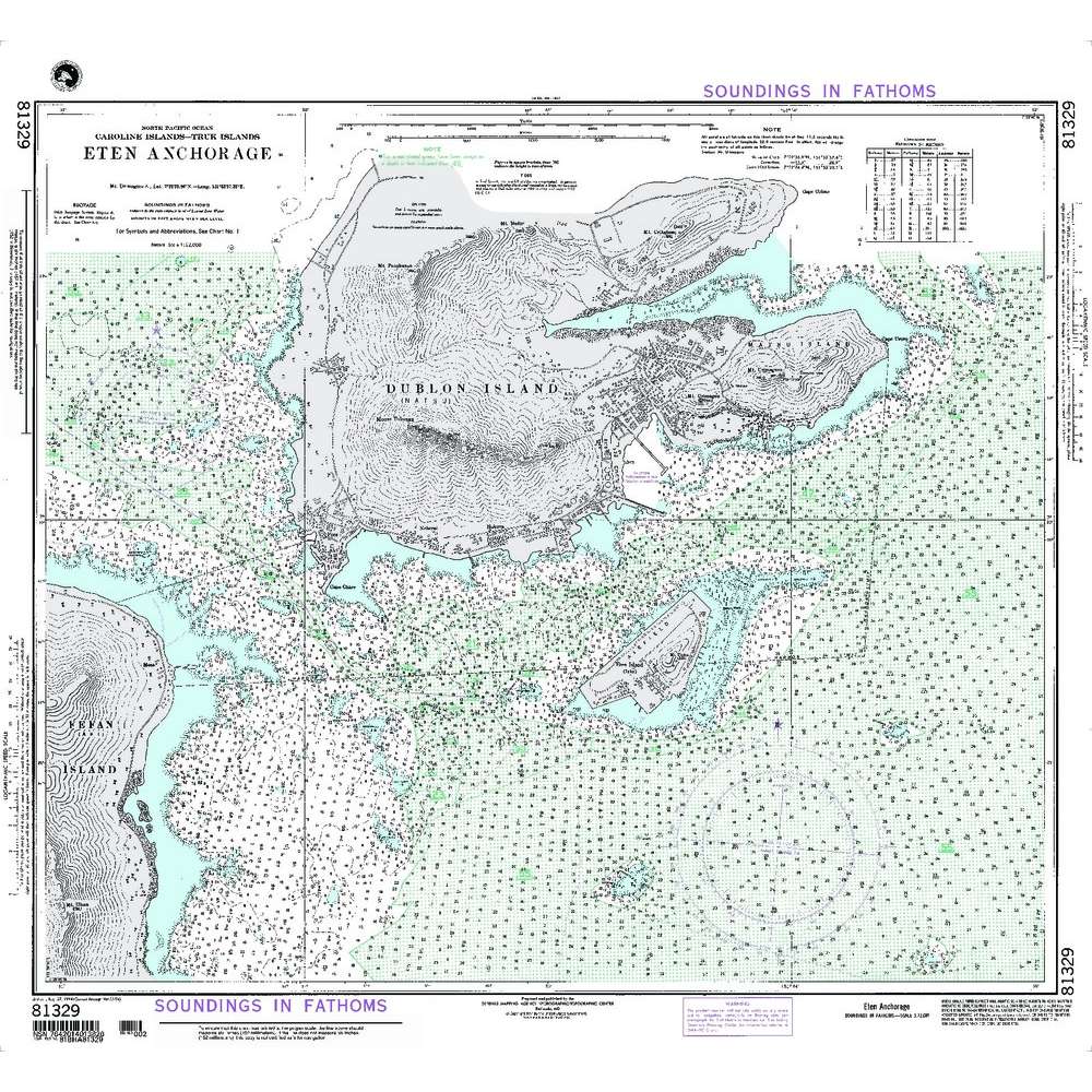 Paradise Clay NGA_81329 NGA Chart Eten Anchorage [Caroline Islands - Truk Is]