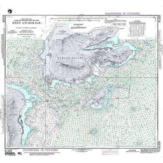 Paradise Clay NGA_81329 NGA Chart Eten Anchorage [Caroline Islands - Truk Is]