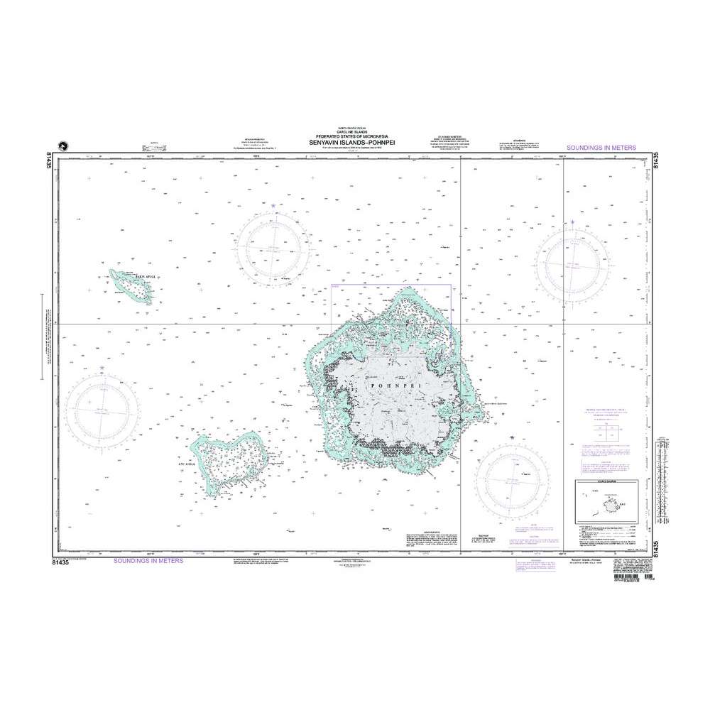 Paradise Clay NGA_81435 NGA Chart Senyavin Islands - Pohnpei