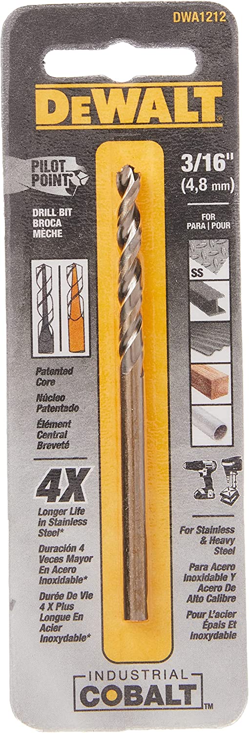 Dewalt DWA1212 Cobalt Alloy Steel Drill Bits