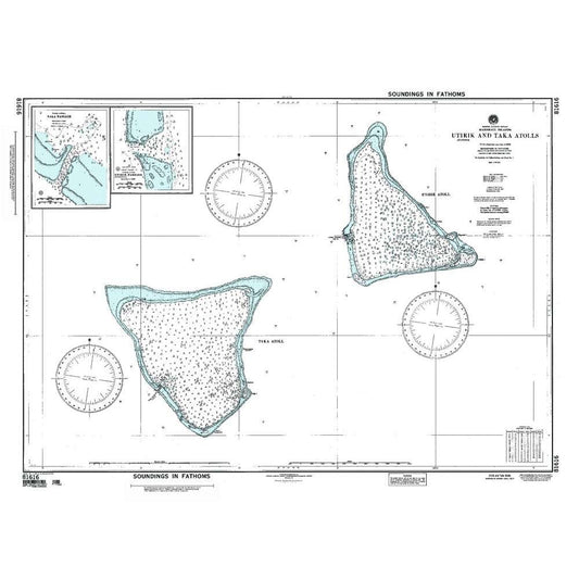 Paradise Clay NGA_81616 NGA Chart Utirik and Taka Atolls Marshall Is.