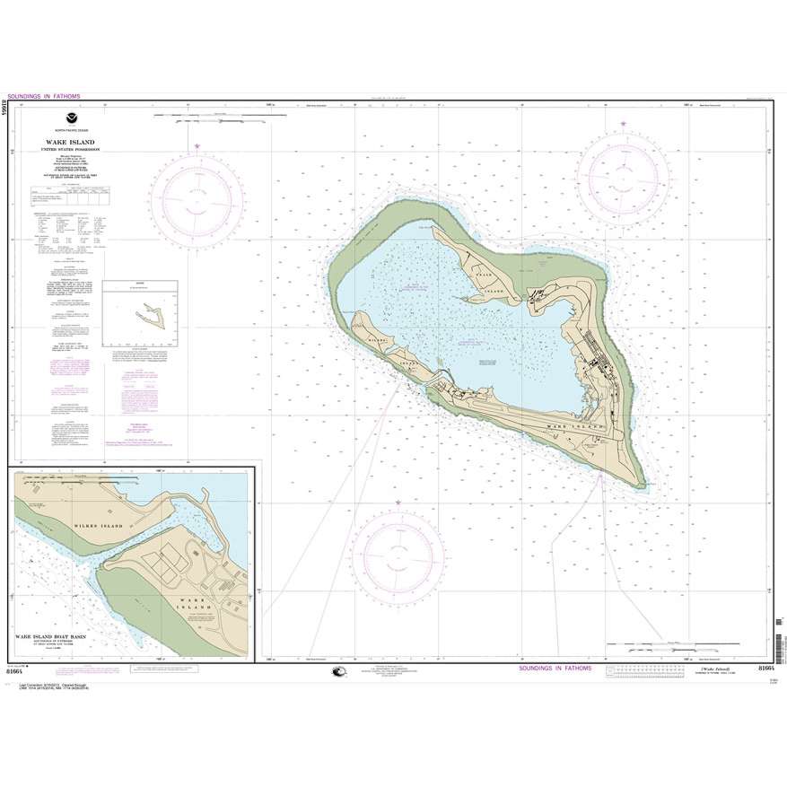 Paradise Clay NO_81664 NOAA Chart Wake Island;Wake Island Boat Basin