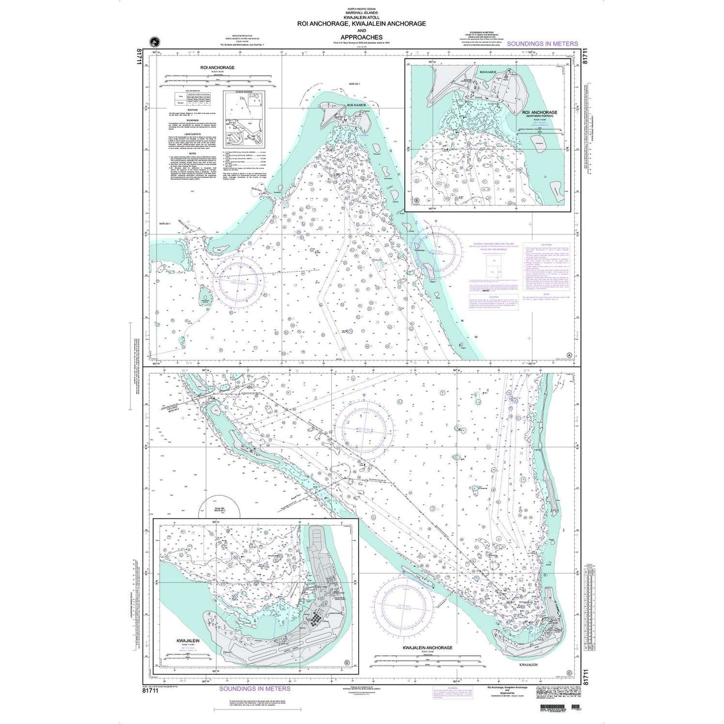 Paradise Clay NGA_81711 NGA Chart Roi Anchorage Kwajalein Anchorage and Approaches