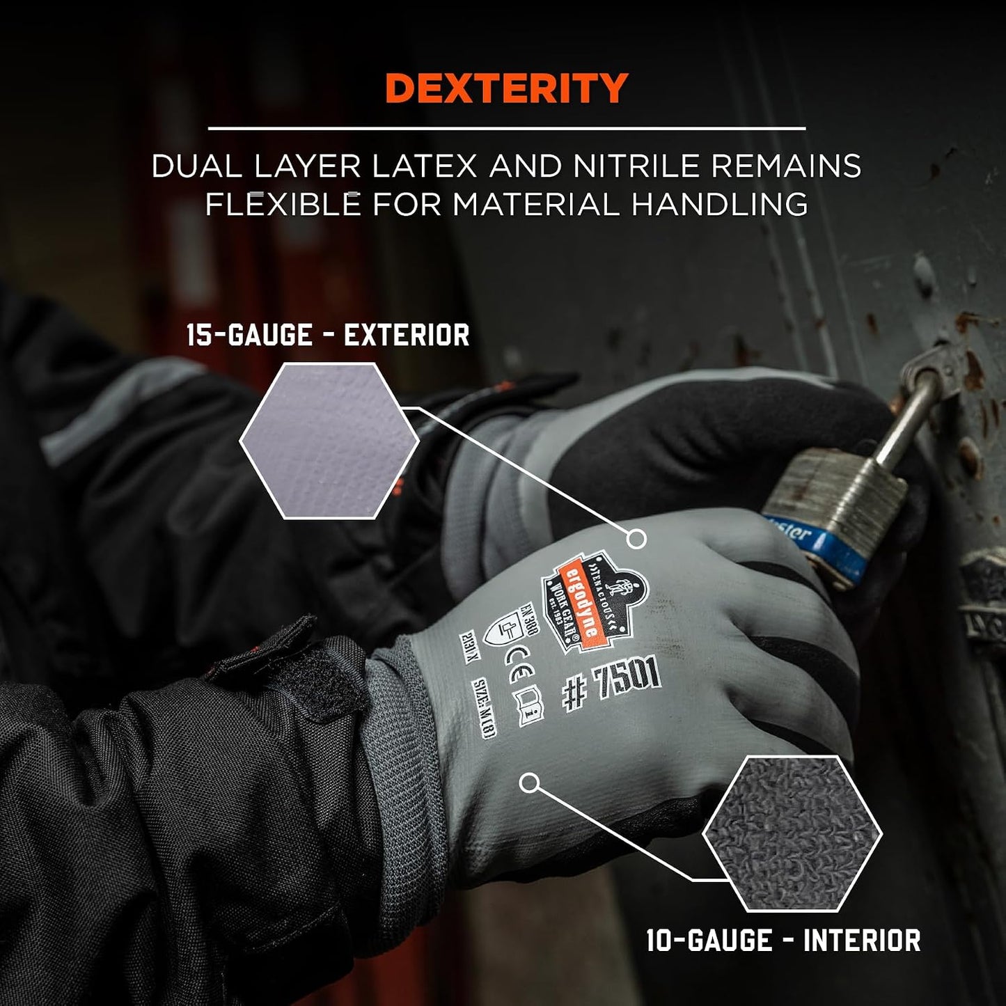 Ergodyne 17935 ProFlex 7501 Coated Waterproof Winter Work Gloves
