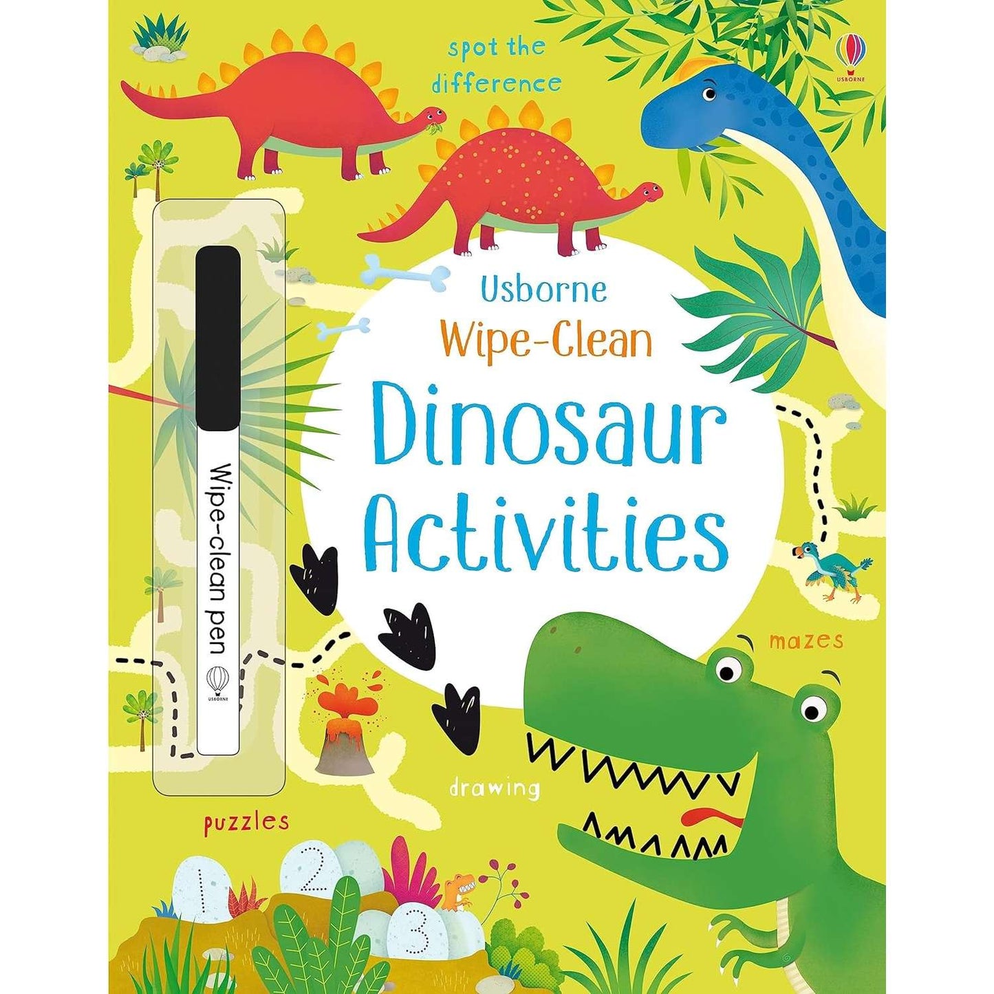 Paradise Clay HRW221 Wipe-Clean Dinosaur Activities - Book