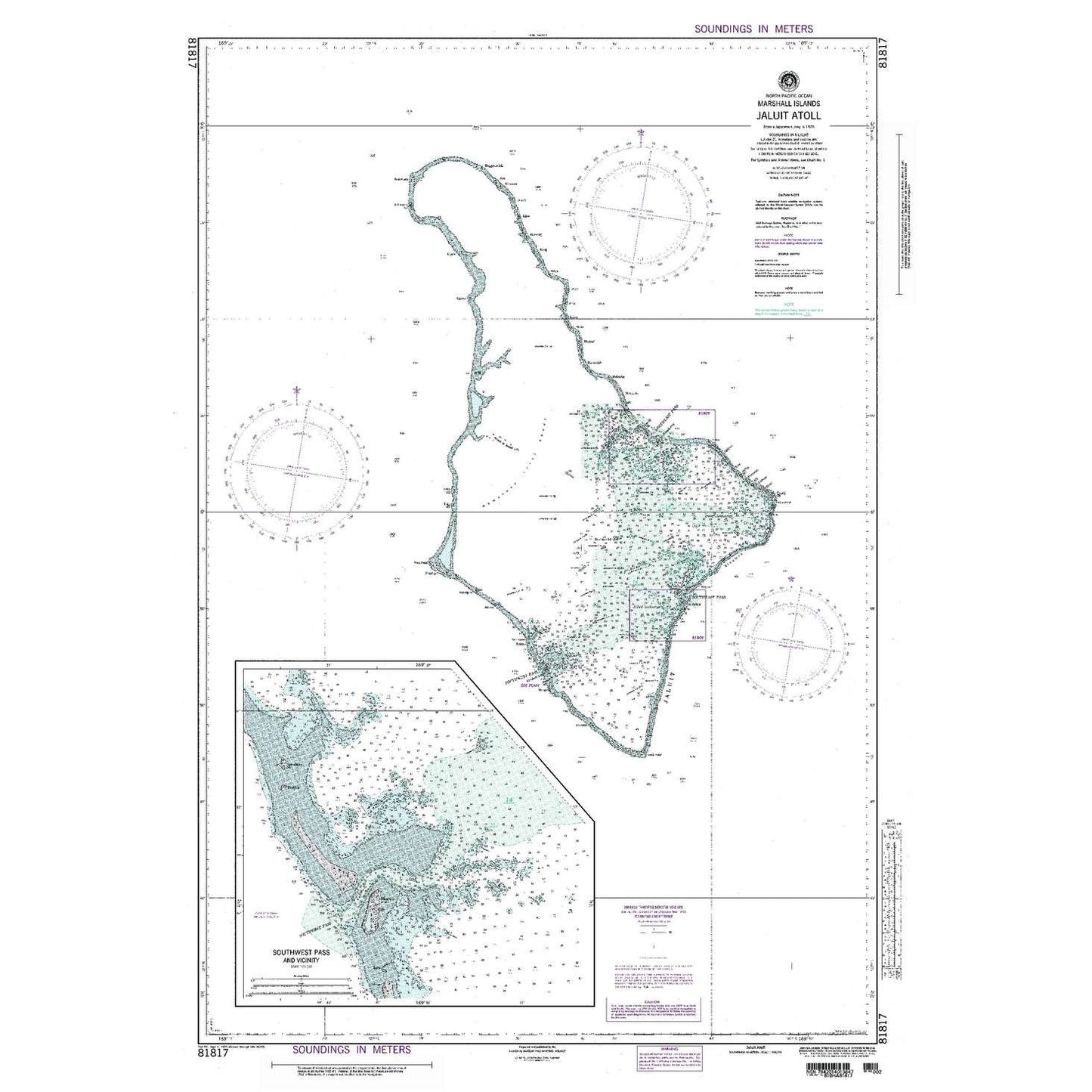 Paradise Clay NGA_81817 NGA Chart Jaluit Atoll Marshall Islands