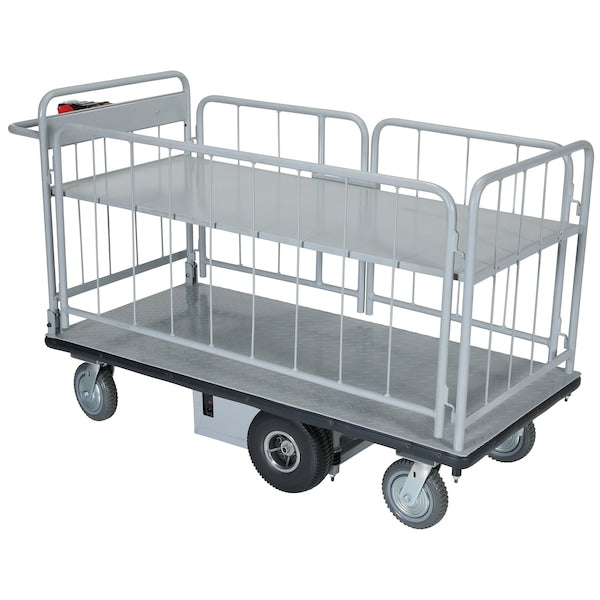 Vestil EMHC-2860-3 Elec Matl Hndl Cart Sides, 1 Shelf, 28x60, Steel, 500 lb Load Capacity, 1 Shelves, 68.875 in L