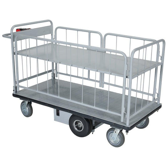 Vestil EMHC-2860-3 Elec Matl Hndl Cart Sides, 1 Shelf, 28x60, Steel, 500 lb Load Capacity, 1 Shelves, 68.875 in L