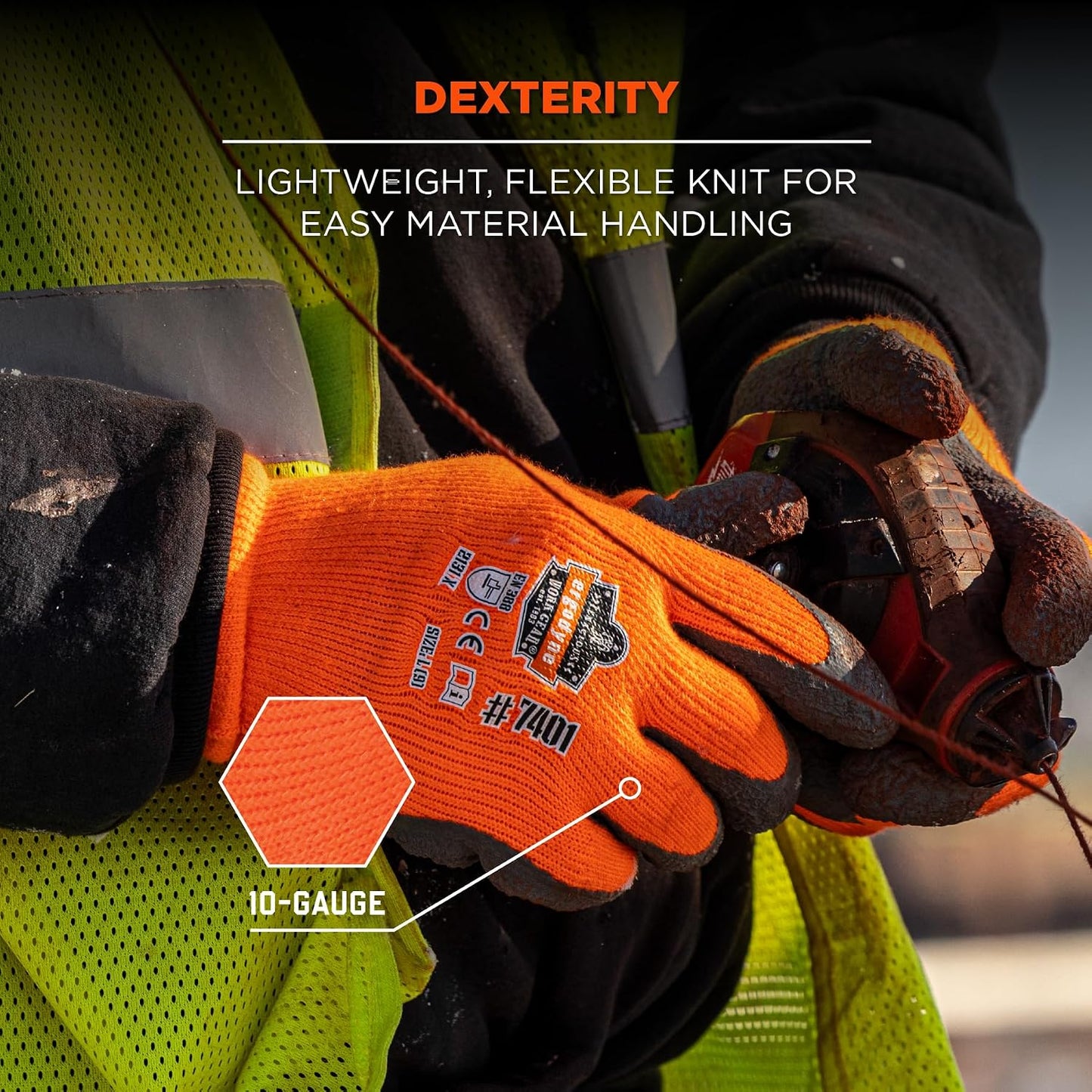 Ergodyne 17895 ProFlex 7401 Coated Lightweight Winter Work Gloves
