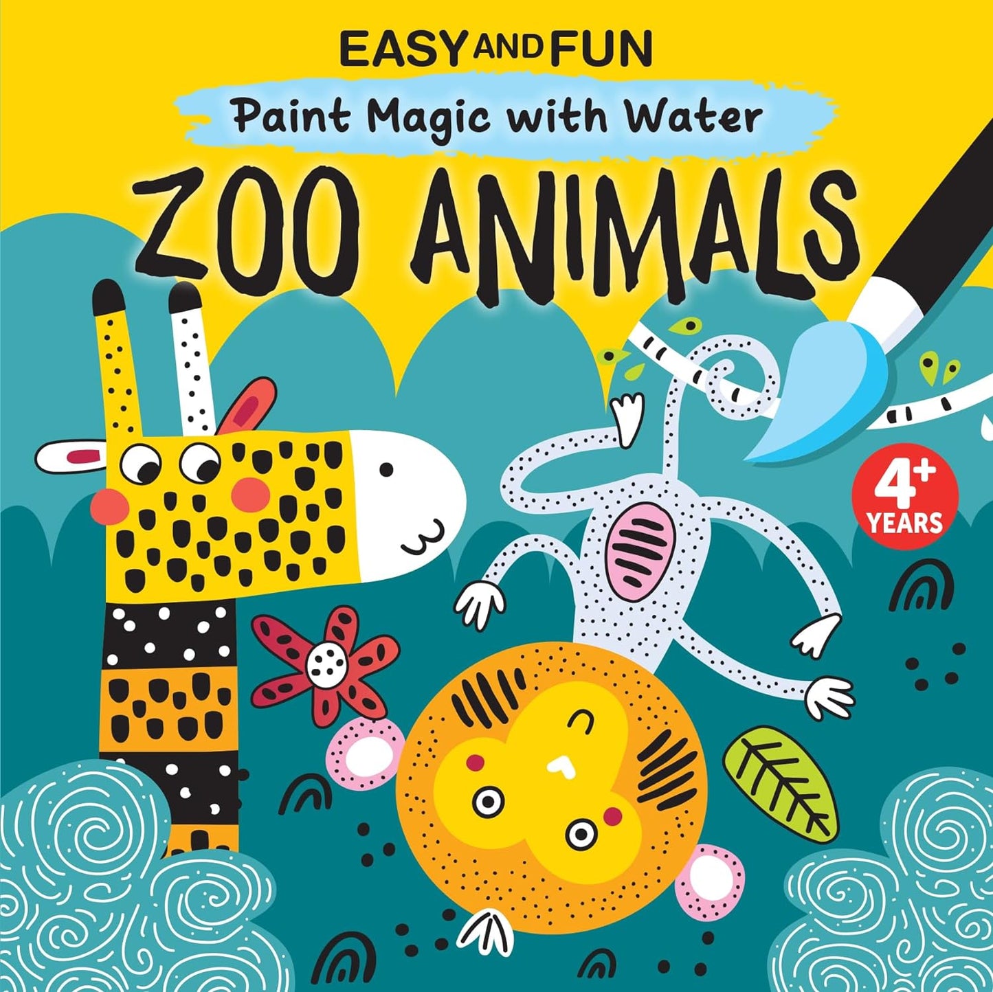Paradise Clay FCP120 Easy and Fun Paint Magic with Water: Zoo Animals - Book