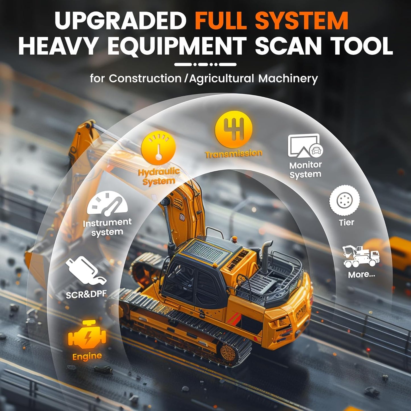 Ancel HD3600 Professional Heavy Duty Truck & Equipment Diagnostic Scanner