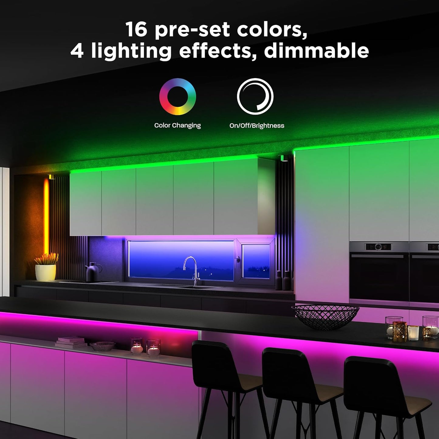 Feit Electric TAPE384/RGB 32 ft. Color Changing LED Strip Light with Remote