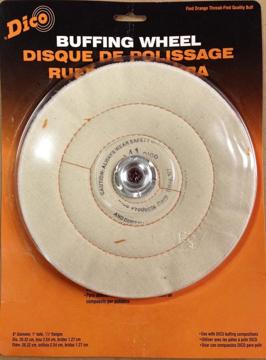 Dico 527-41-8 Cushion Sewn 8-Inch Diameter 3/4-Inch Thick Buffing Wheel